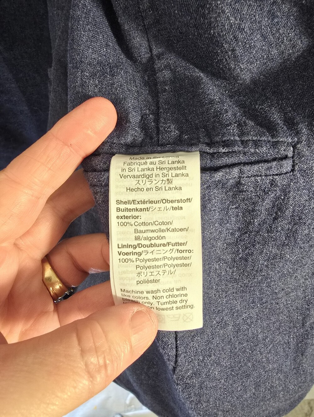 J.crew ThompsonCotton Blue 2 Button 5 Pocket Lightweight Chambray Blazer Mens 38 - Picture 15 of 16